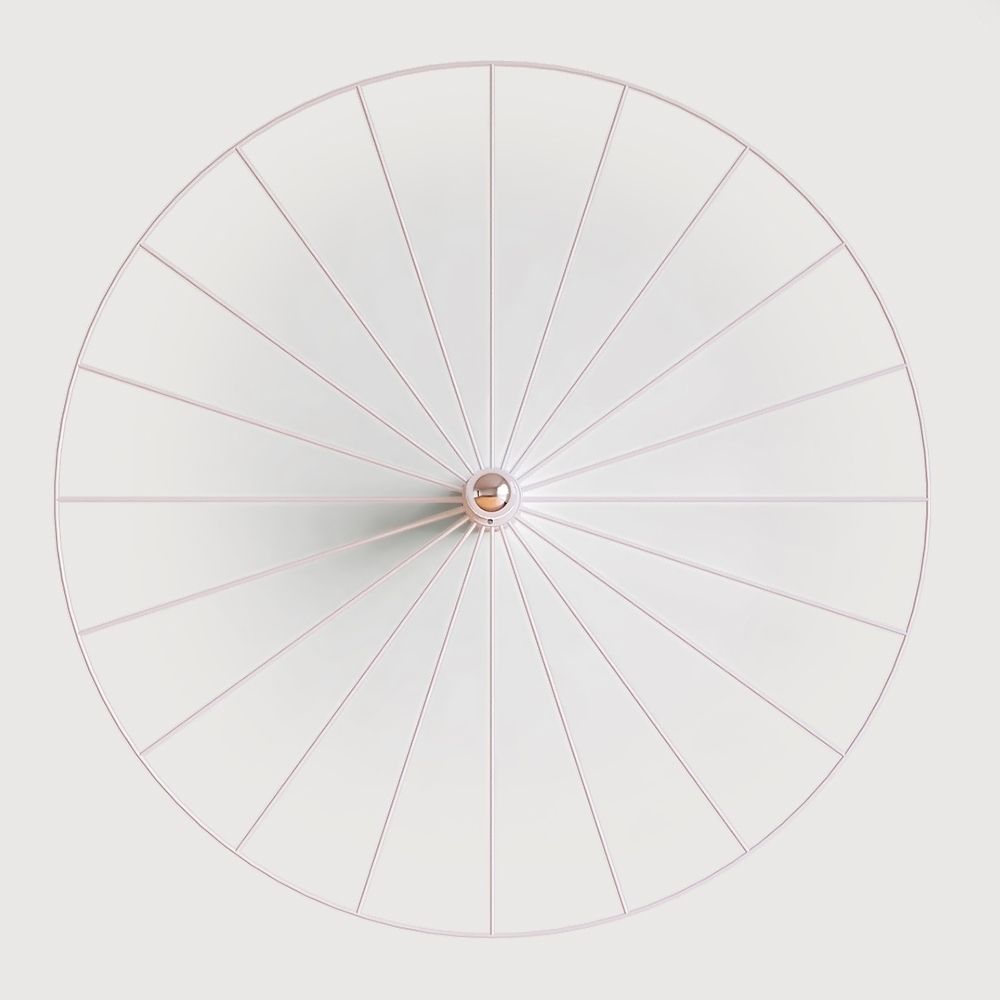 Бра Wheel 90 cm белый + цоколь 5 cm белый