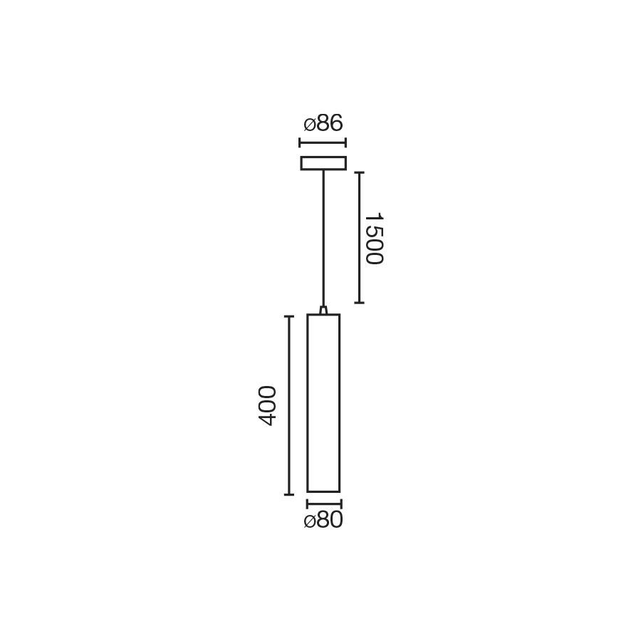 Подвесной светильник FOST PENDANT Ш80 28W белый 38° 2700K CRI97 DALI