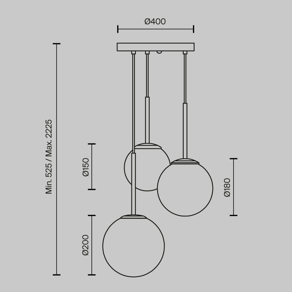 Подвесной светильник Basic form MOD321PL-03G1