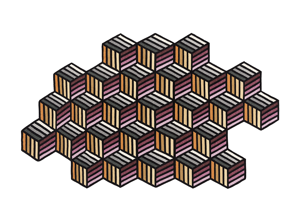 Ковер Parquet Hexagon Orange 188x305