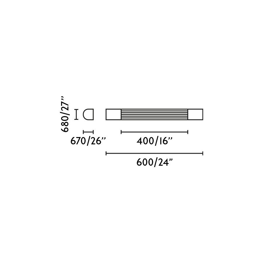 KIVA 600 Настенный светильник хром LED 10W 3000K