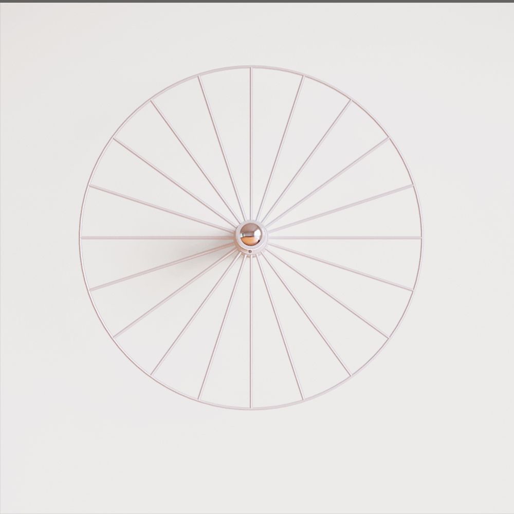 Бра Wheel 60 cm белый + цоколь 5 cm белый