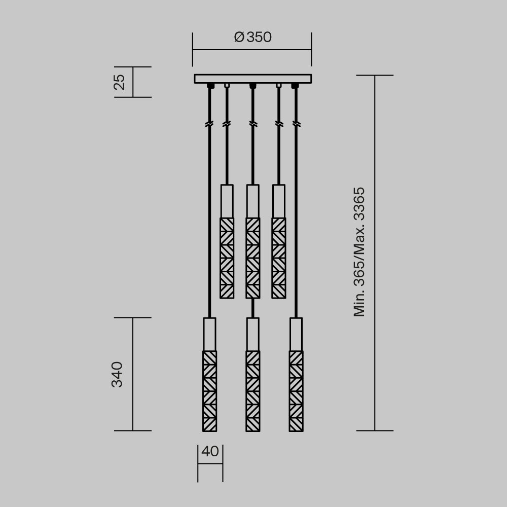 Подвесной светильник Selemo MOD328PL-L18CH3K