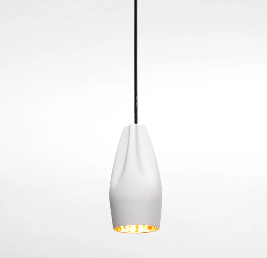 Подвесной светильник Pleat Box 13 LED бело-золотой