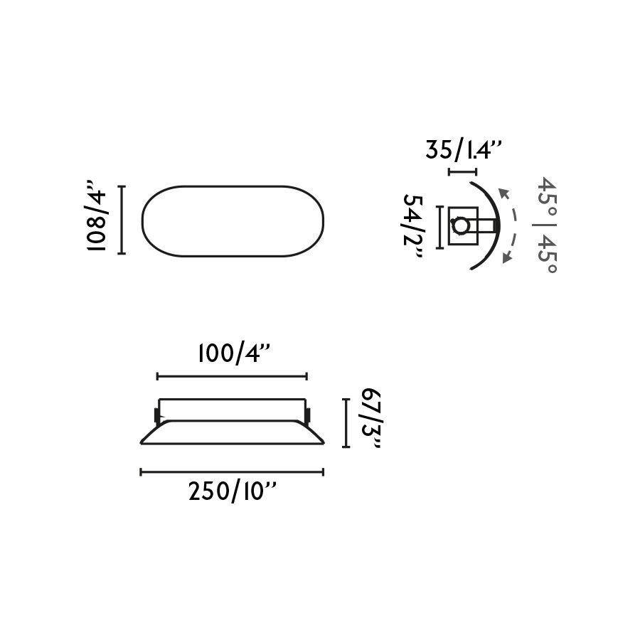 NOVO 250 Терракотовый настенный светильник LED 5W 2700K