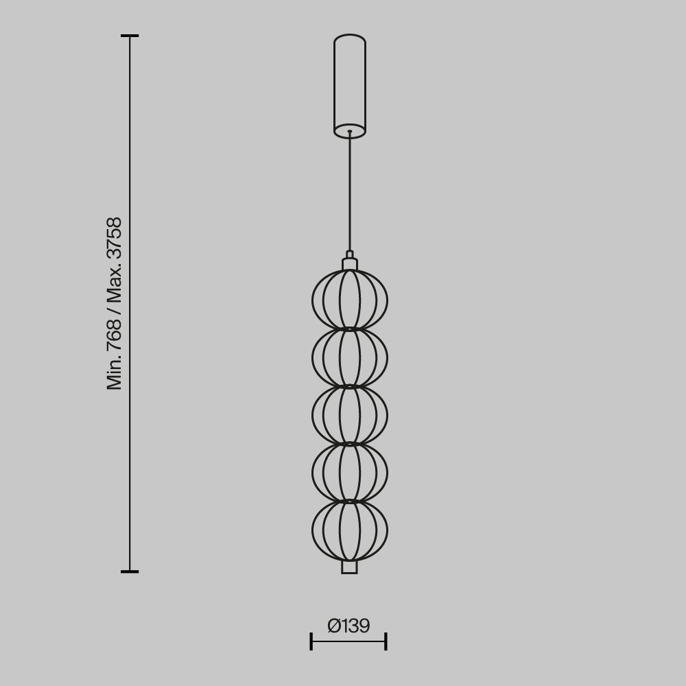 Подвесной светильник Golden Cage MOD216PL-L10G3K