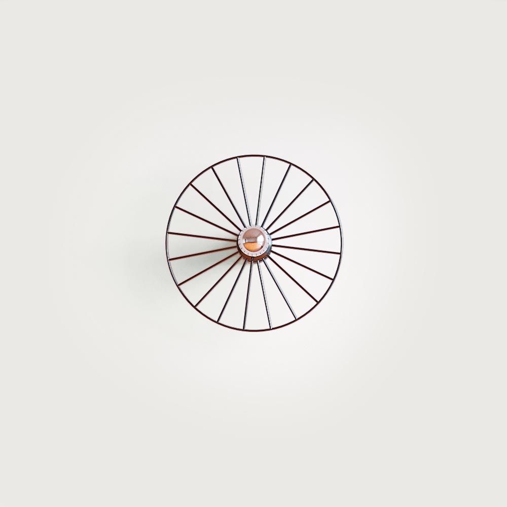 Бра Wheel 30 cm черный + цоколь 5 cm черный