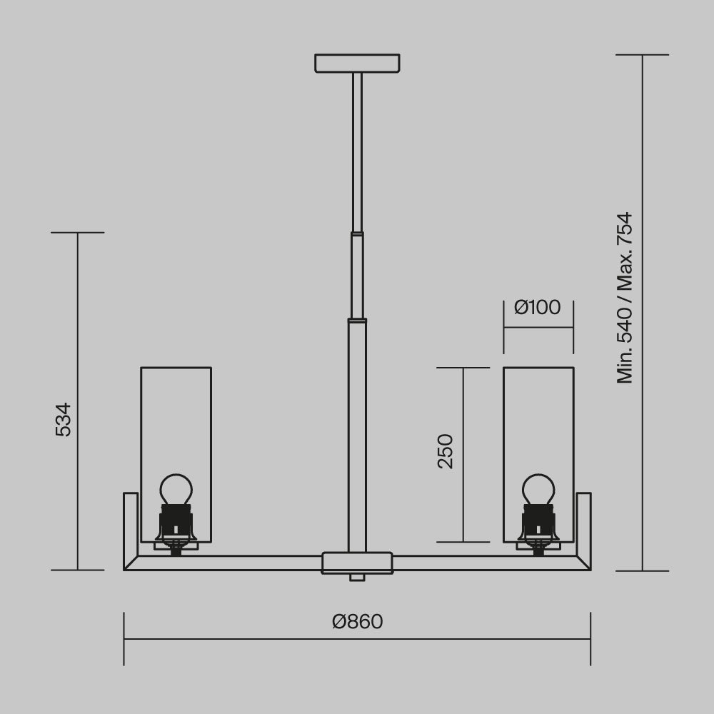 Люстра Fortano MOD089PL-10BS