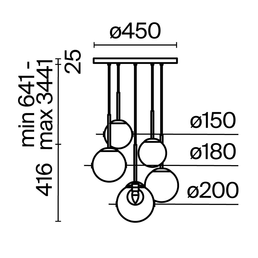 Подвесной светильник Basic form MOD521PL-05G
