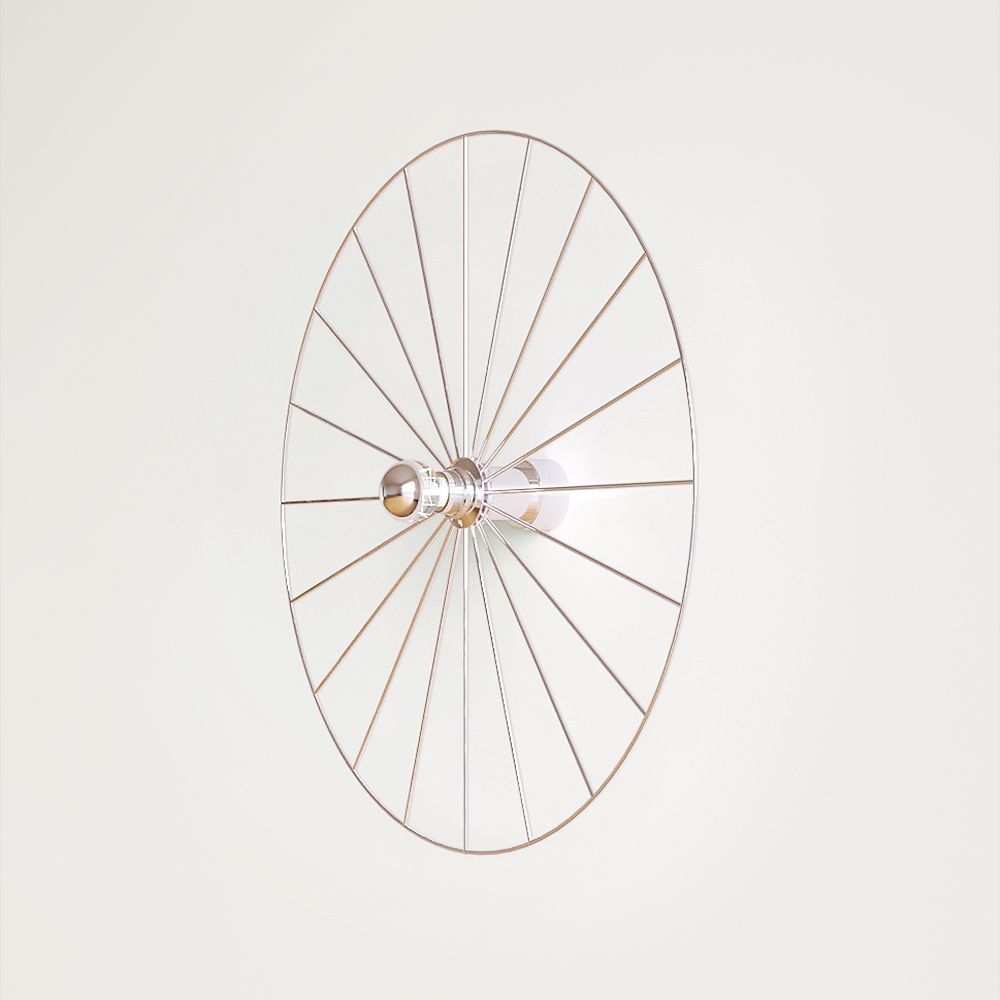 Бра Wheel 60 cm хром + цоколь 15 cm хром