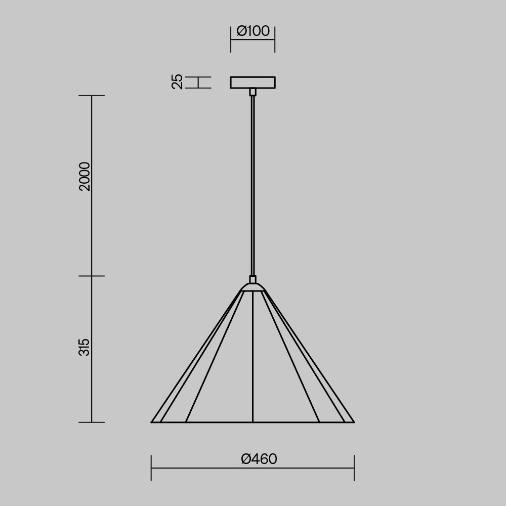 Подвесной светильник Felt Acoustic FR5479PL-01GR