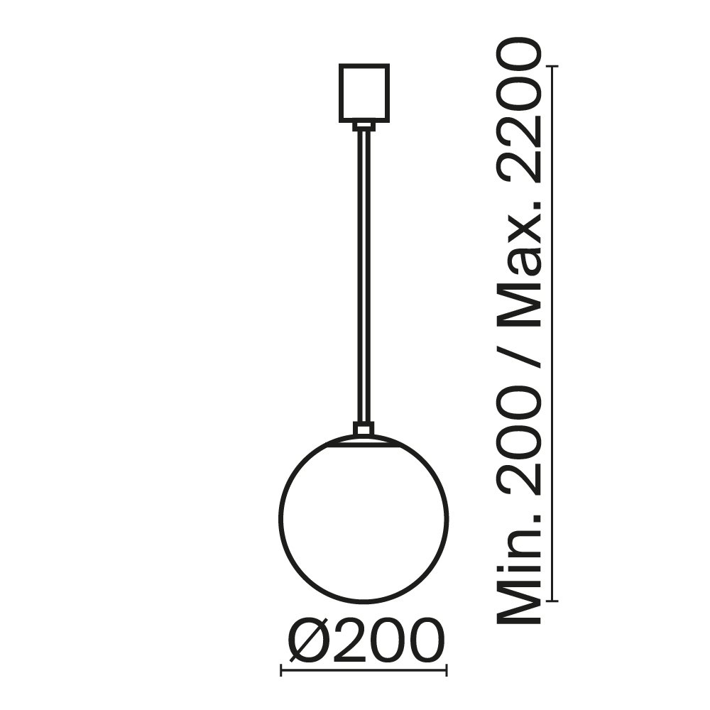 Подвесной светильник Luna P039PL-5W3K-20-B