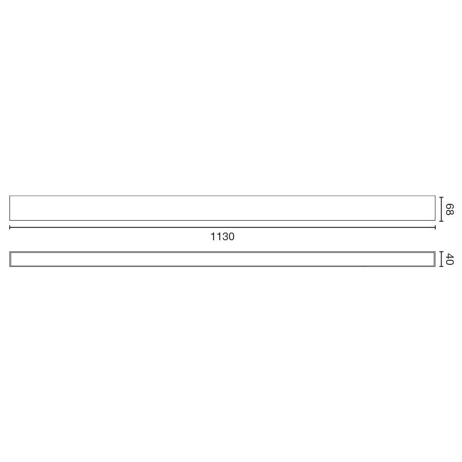 Бра Via EVO UP&DOWN 1130 51+21W 4000K черный CASAMBI