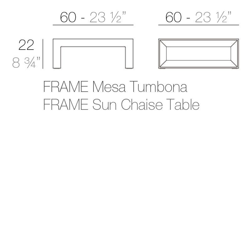 Столик Frame 60x60x20 см