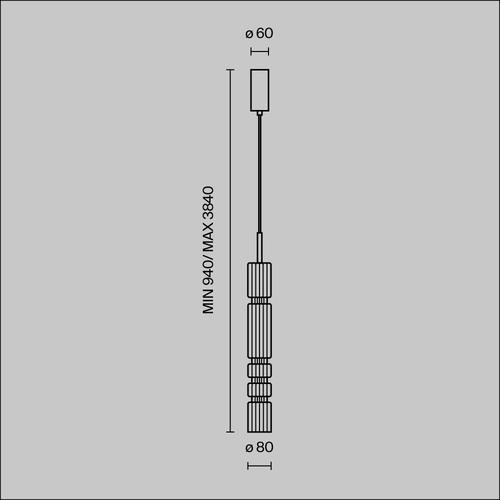 Подвесной светильник Ordo MOD272PL-L12BS3K