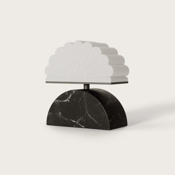 Настольная лампа Gina состаренный золотой металл/черный мрамор
