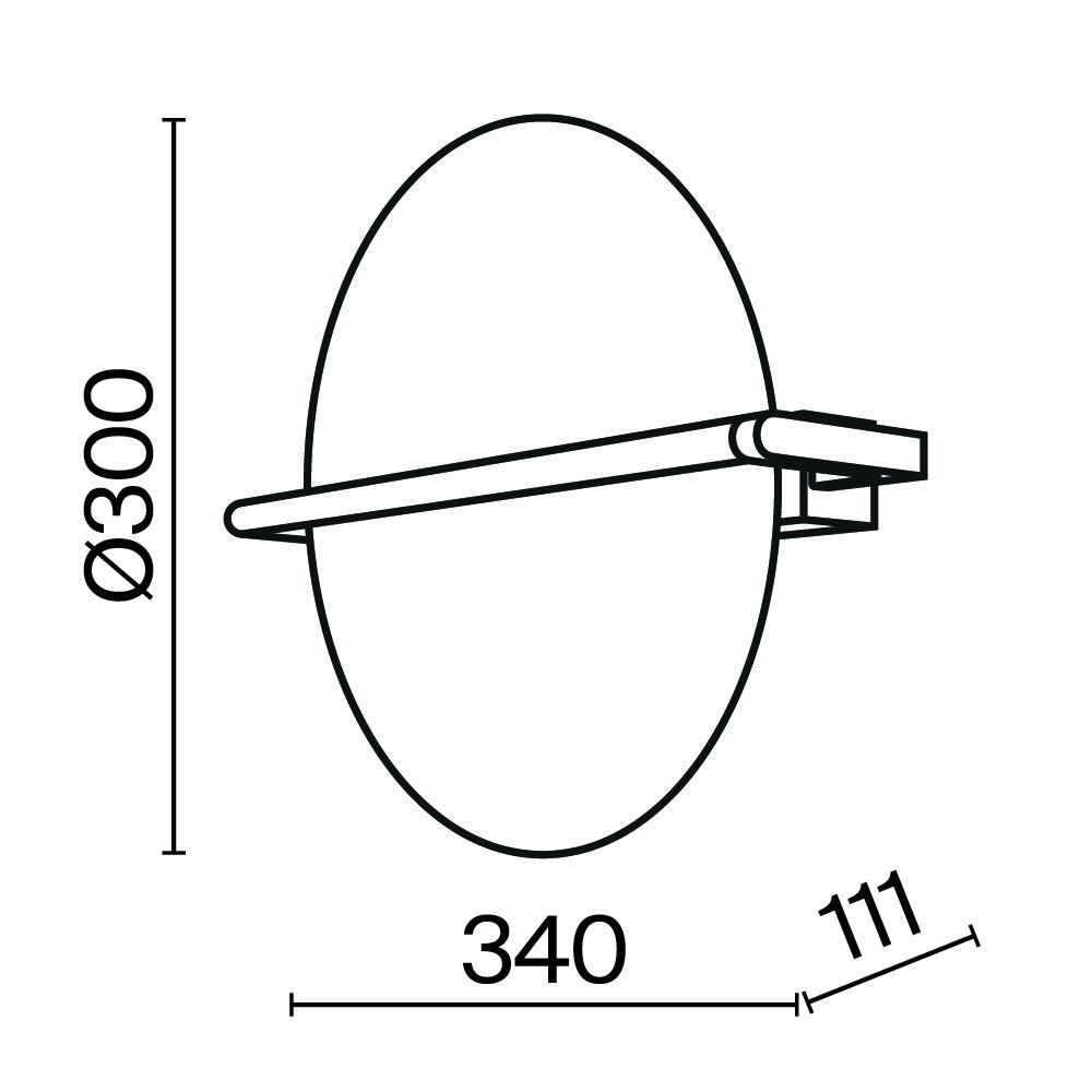 Настенный светильник (бра) Mira MOD279WL-L14G3K