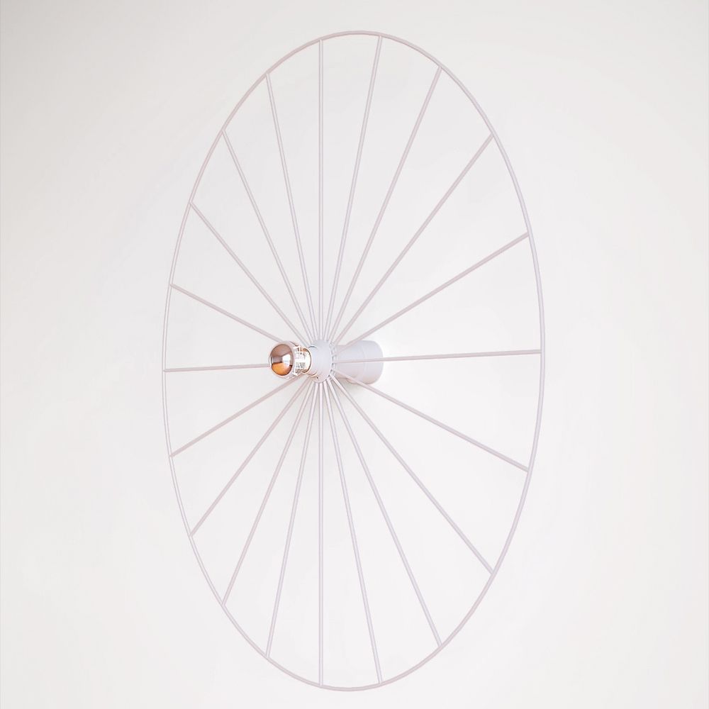 Бра Wheel 90 cm белый + цоколь 5 cm белый