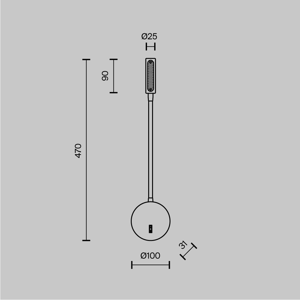 Настенный светильник (бра) Stem C035WL-L3W3K
