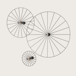 Бра Wheel 60 cm черный + цоколь 10 cm черный