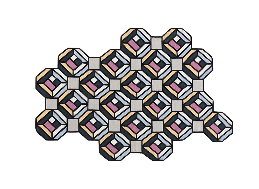 Ковер Parquet Tetragon Blue 213x312
