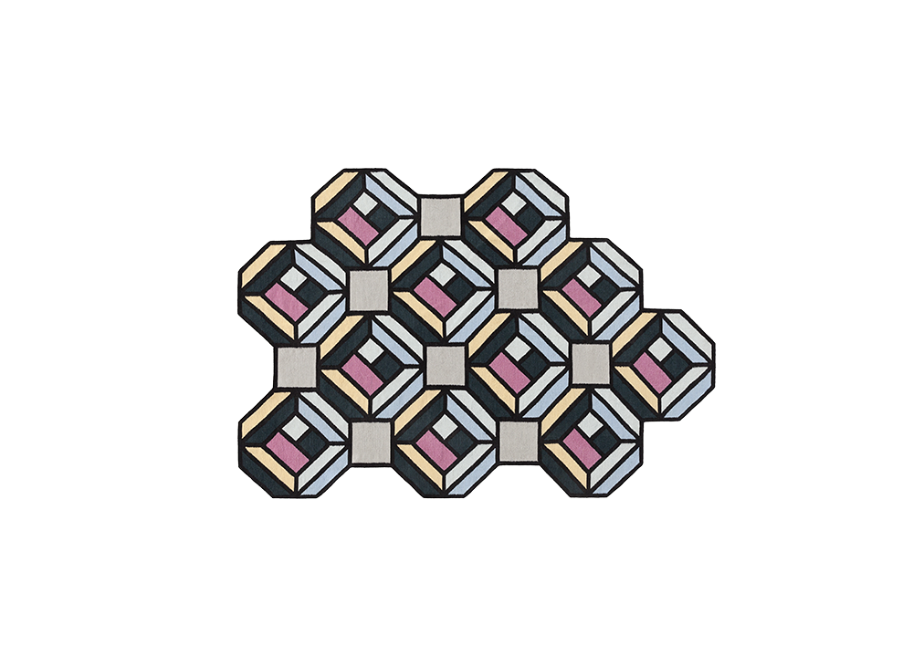 Ковер Parquet Tetragon Blue 147x213