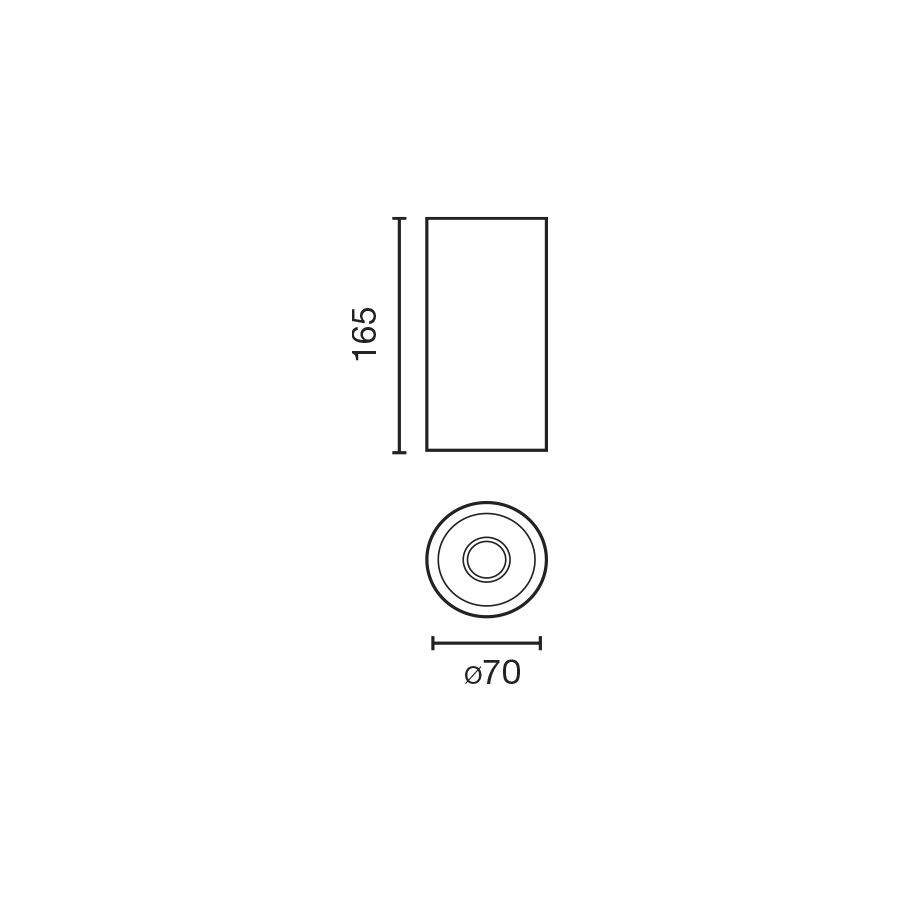 FOST DOWN Потолочный светильник Ш70 28W черный 18° 3000K CRI97 TRIAC