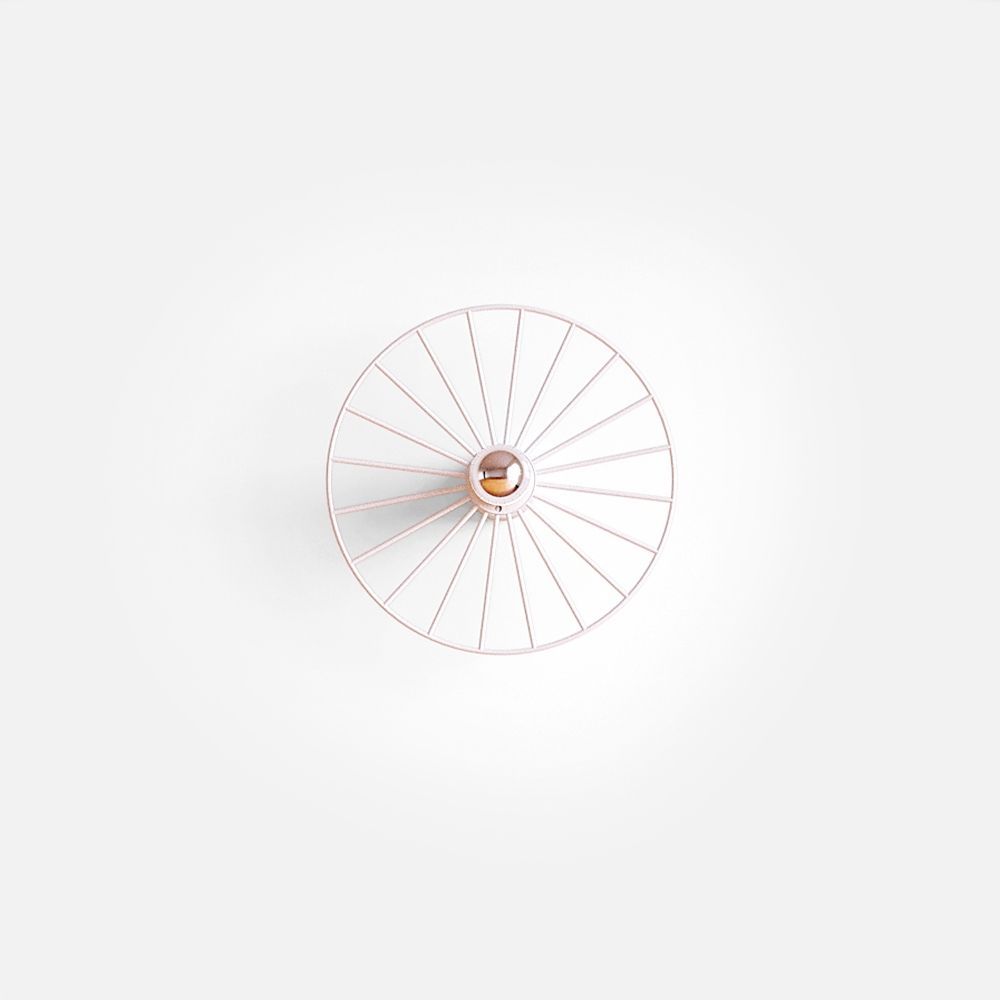 Бра Wheel 30 cm белый + цоколь 5 cm белый