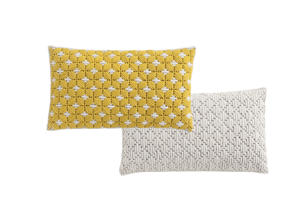 Подушка Silai Yellow - White 60x35