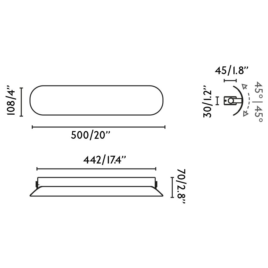 Настенный светильник NOVO 500 терракотовый LED 15W 2700K