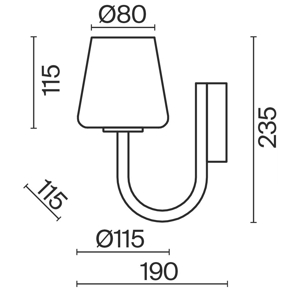 Настенный светильник (бра) Jade FR2039WL-01G
