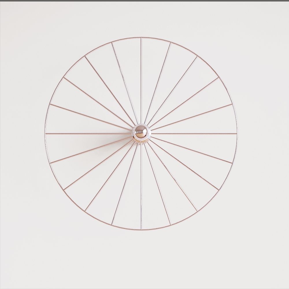 Бра Wheel 60 cm хром + цоколь 5 cm хром