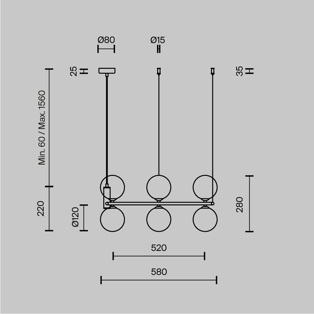 Подвесной светильник Ring MOD013PL-06B