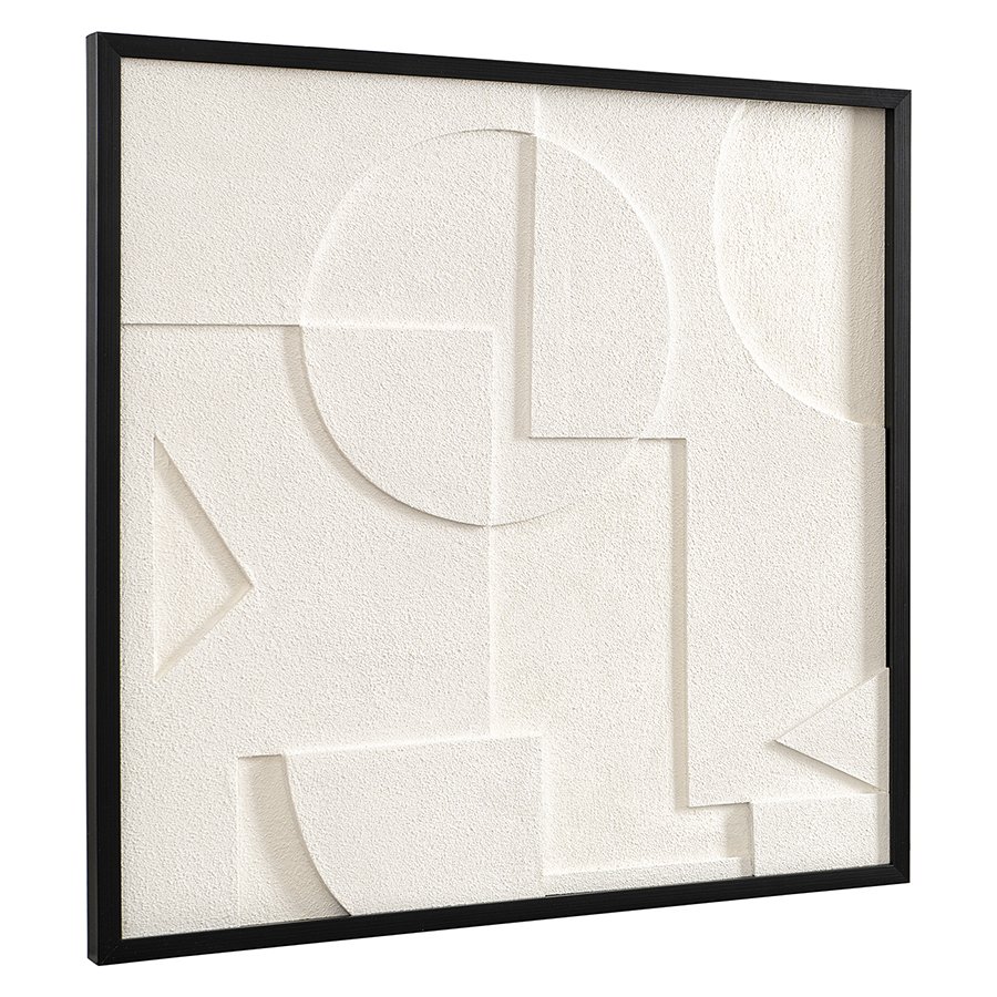Панно декоративное с эффектом 3d minimalism, с черной рамой, 60х60 см
