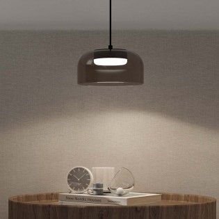 Подвесной светильник Ipon черный металл плафон Greenish brown