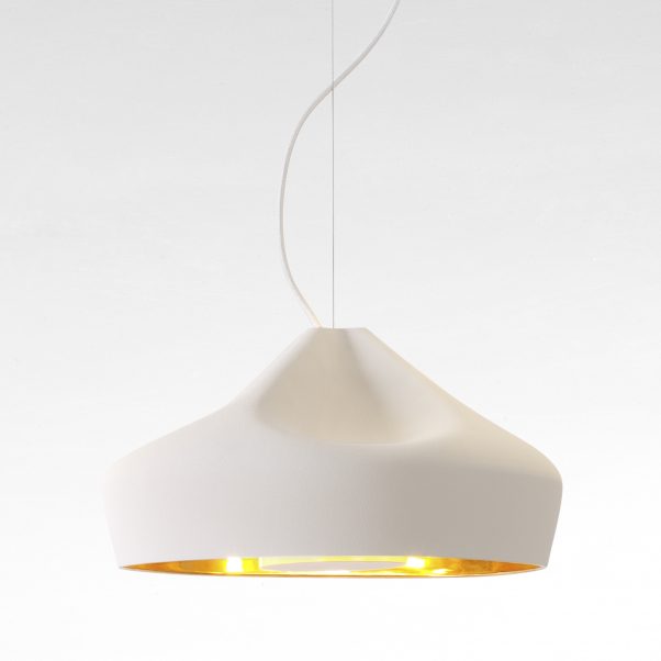 Подвесной светильник Pleat Box LED 47 бело-золотой