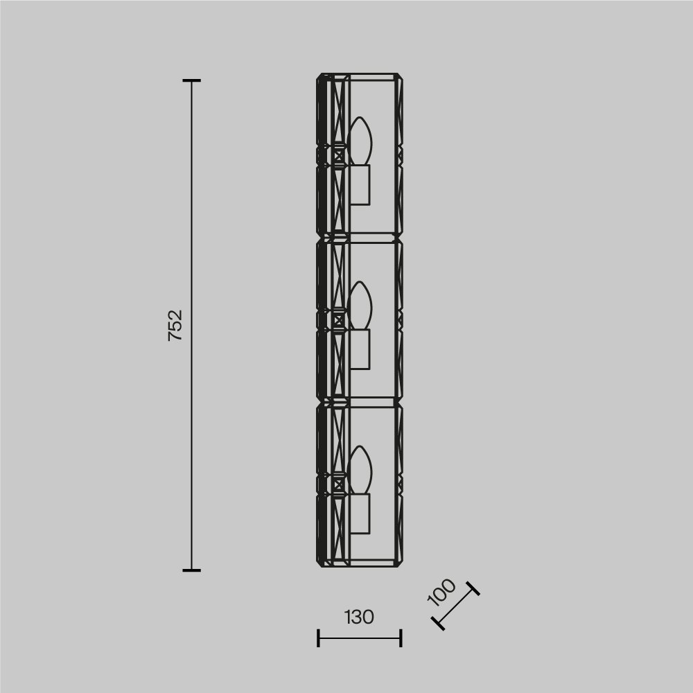 Настенный светильник (бра) Facet MOD094WL-03G