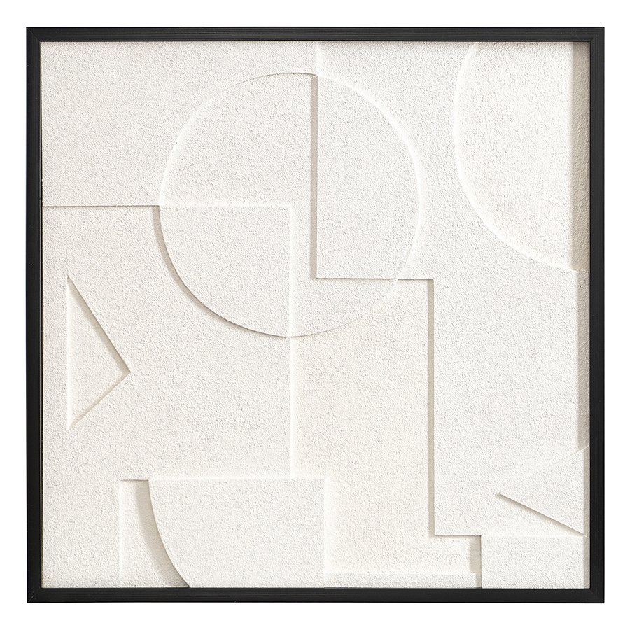 Панно декоративное с эффектом 3d minimalism, с черной рамой, 60х60 см