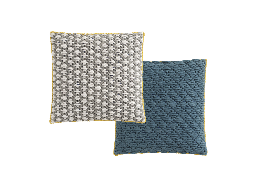 Подушка Silai Light grey - Blue 50x50