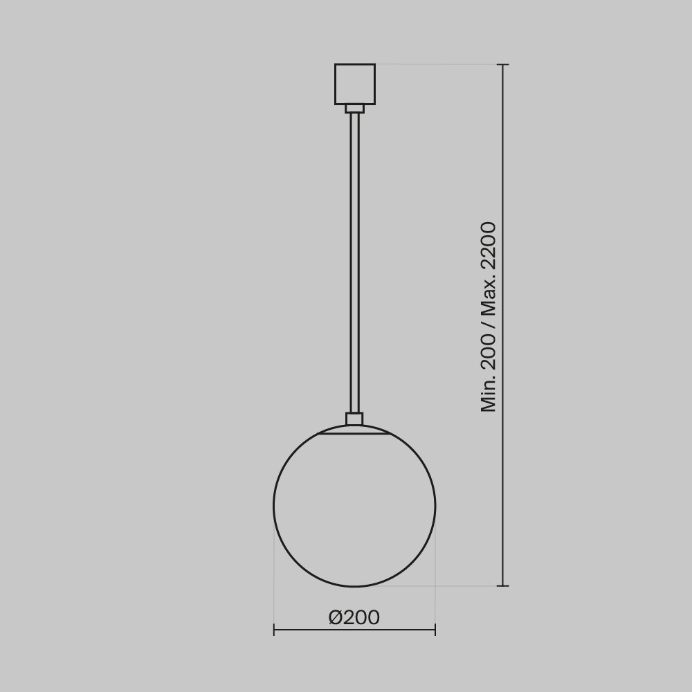 Подвесной светильник Luna P039PL-5W3K-20-B