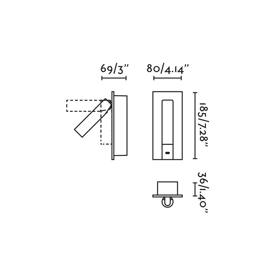 GABO Бра с ридером USB бронзовое LED 4W 2700K