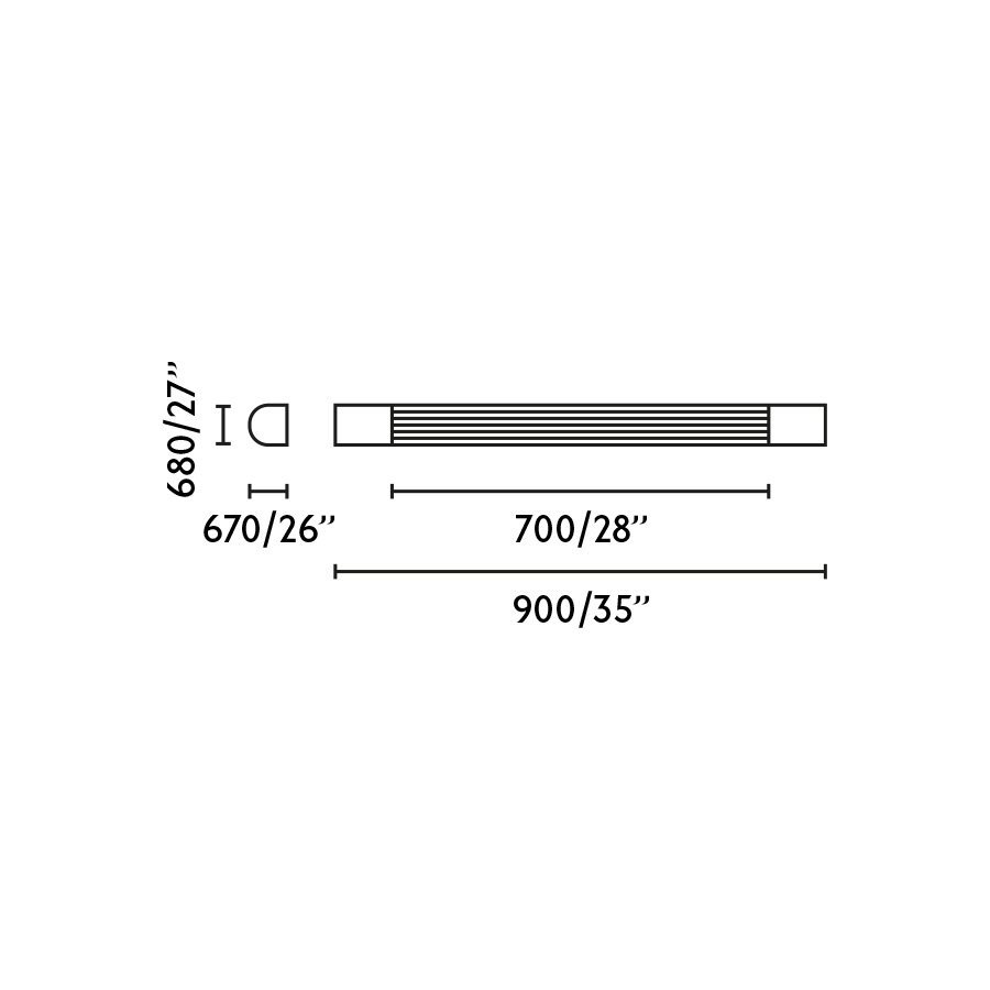 KIVA 900 Настенный светильник хром LED 14W 3000K