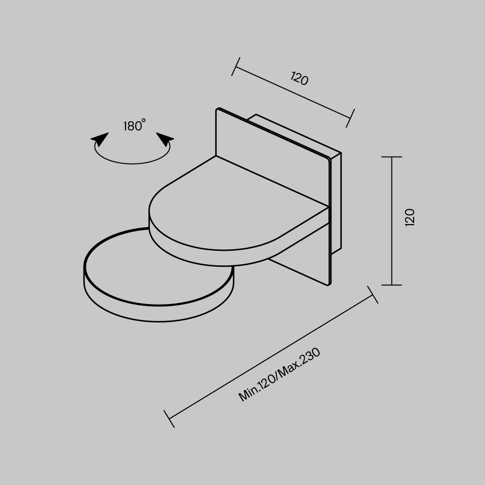 Настенный светильник (бра) Flap MOD354WL-L12B3K