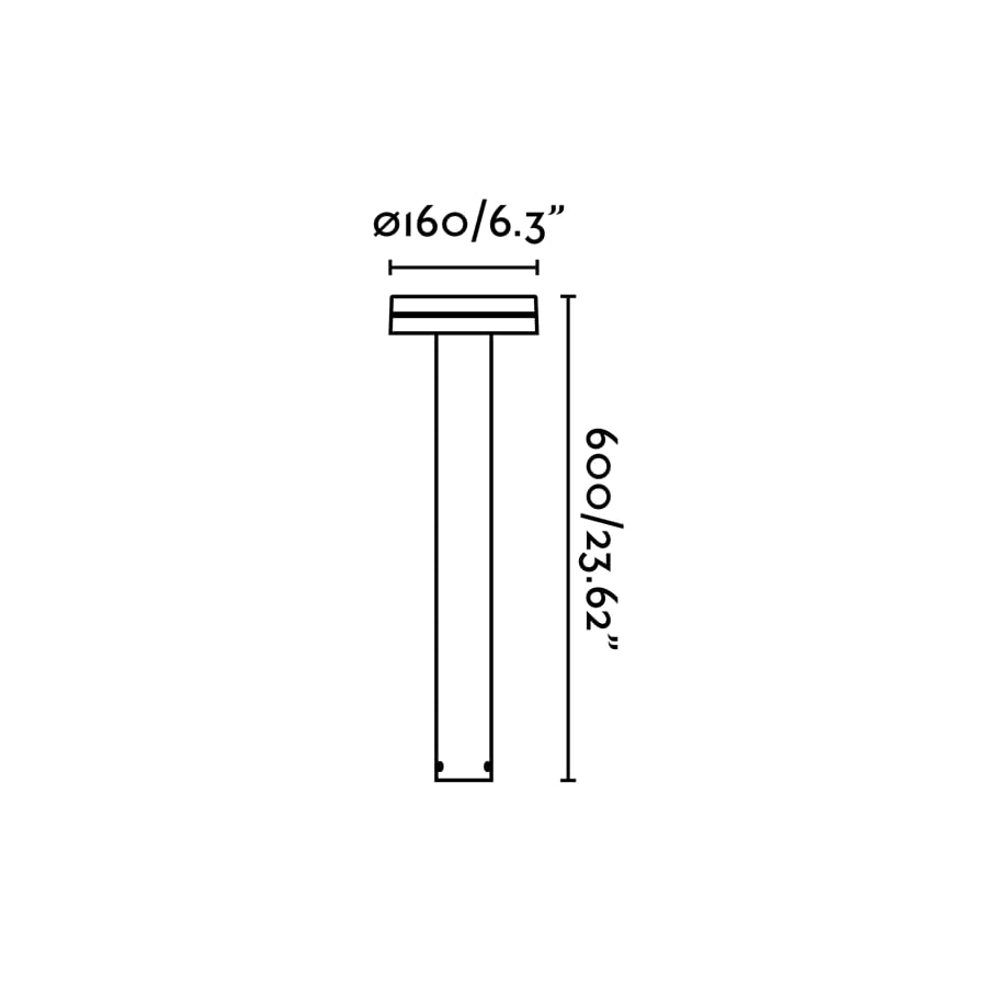 ESPOT 600 Ландшафтный светильник темно-серый 9W 2200-2700-3200-4000K
