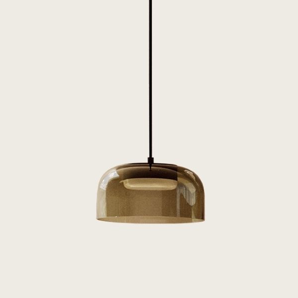 Подвесной светильник Ipon черный металл плафон Greenish brown