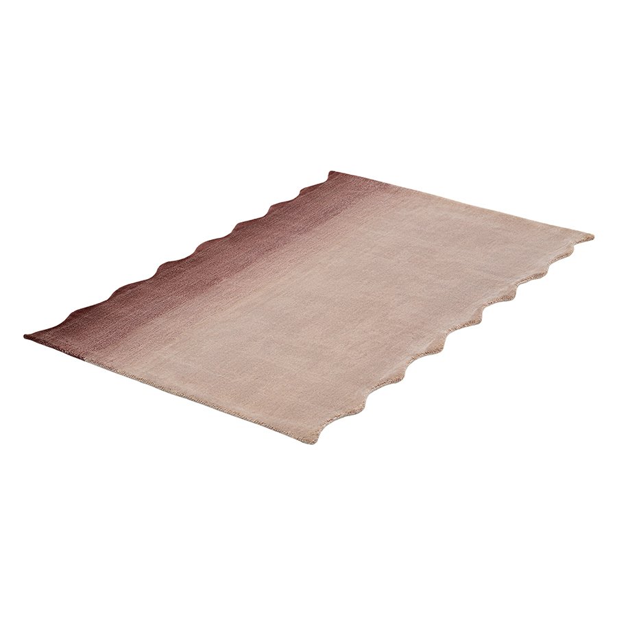 Ковер из шерсти over horizon цвета марсала из коллекции trendy ruffles, 120х180 см