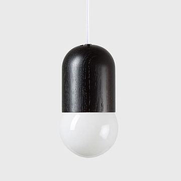 Подвесной светильник Light Bean Black c белым проводом